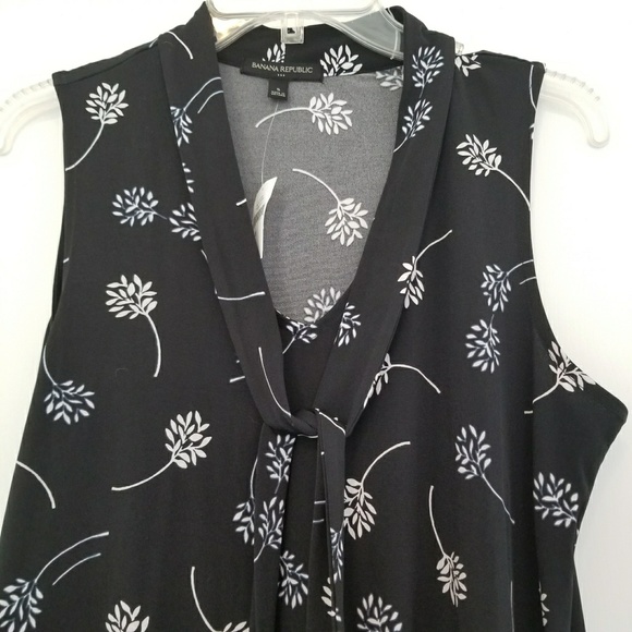 BANANA REPUBLIC SIZE SMALL FLORAL TIE BLOUSE - Picture 2 of 3